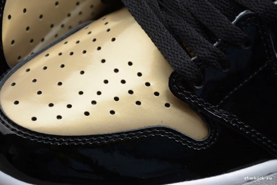 Retro Jordan  007 High Patent 861428 1 NRG 861428-007 Gold Toe 0317